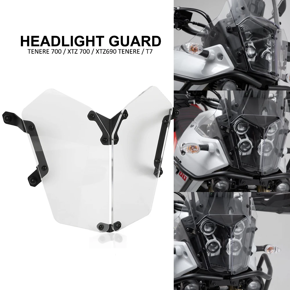 

Tenere 700 Head light Guard Motorcycle Headlight Protector Cover Grill For Yamaha XTZ690 XTZ700 T7 XTZ 690 700 2019 2020 2021