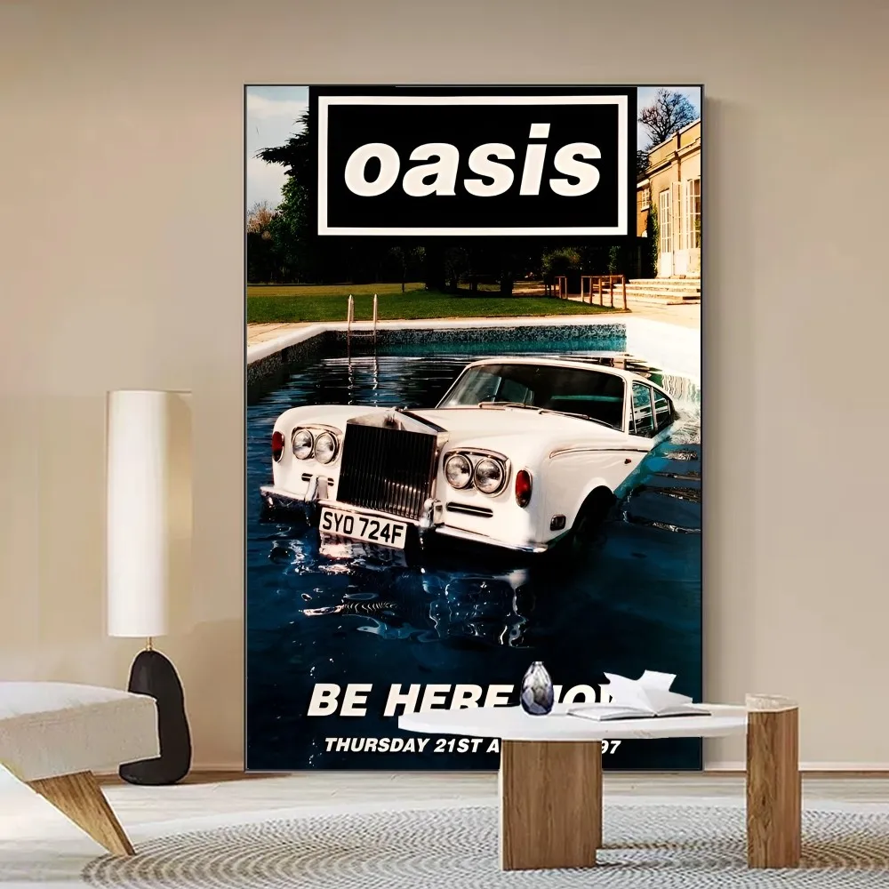 Band O-Oasis Classic Movie poster Vintage Room Bar Cafe Decor Stickers pittura murale