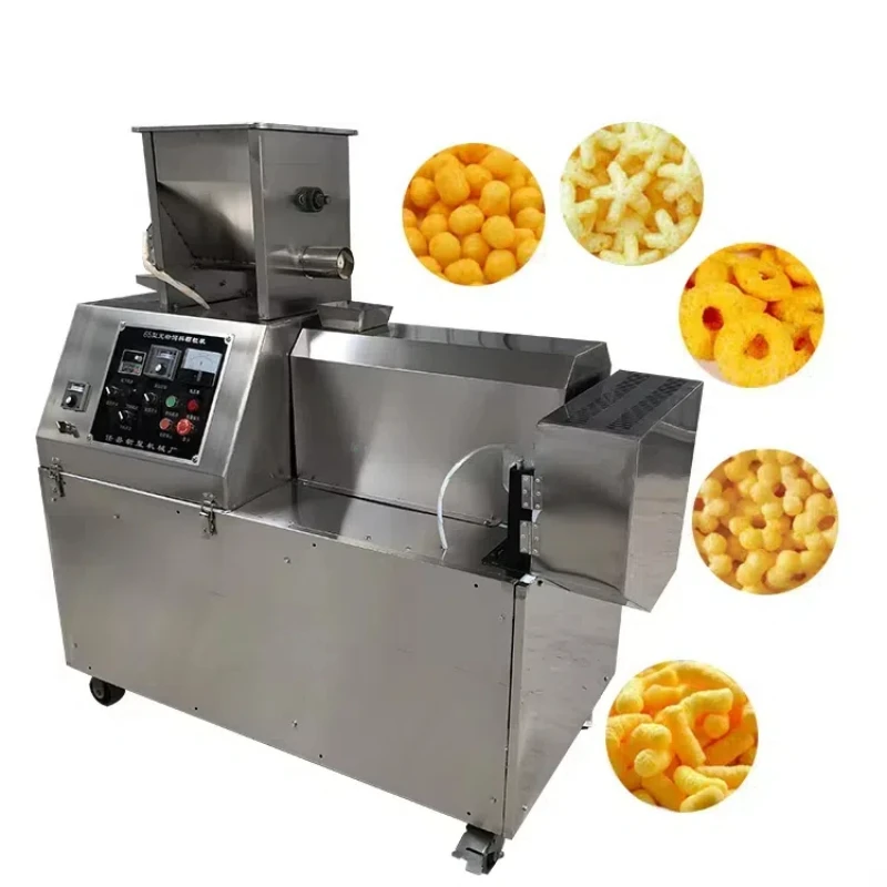 

Stainless food grade automatic corn puffs snack food extruder puffed rice inflated snacks making machine