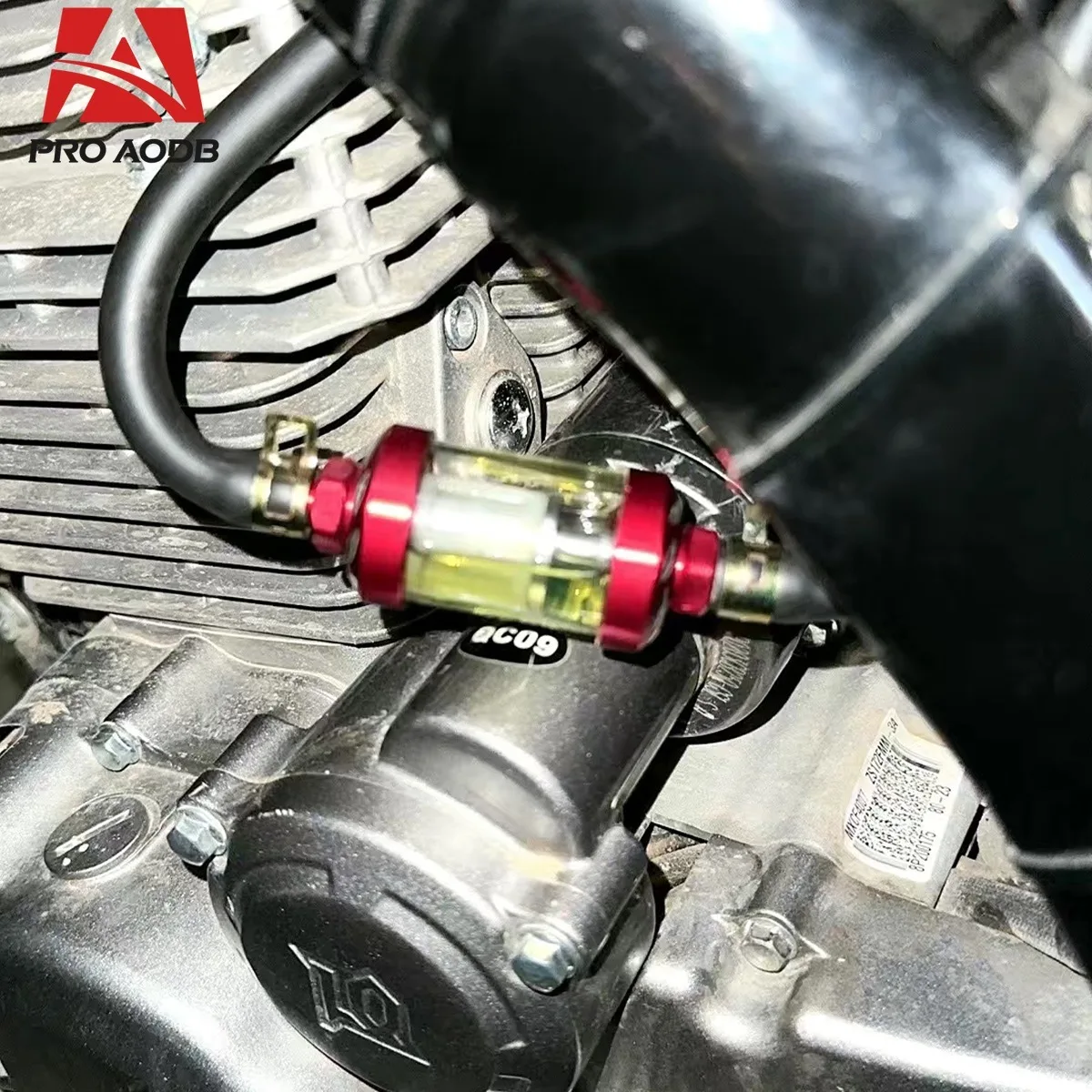 CNC 8mm Aluminum Alloy Glass Gas Fuel Gasoline Oil Filter Moto for Dirt Pit Bike 125/140/150/160cc CRF70 90 110 TTR100 110 KLX65