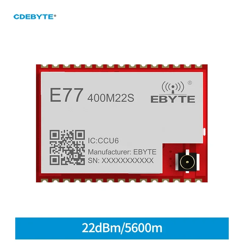 

STM32WLE5 LoRa Lorawan Module 433/470/868/915MHz E77-400M22S ARM Cortex-M4 Low Power 22dbm SoC Long Distance 5.6km Small Size