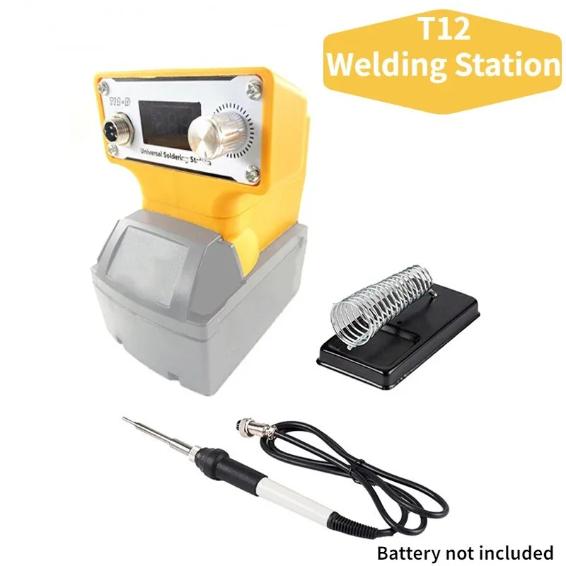

T12 Cordless Soldering Station Solder Iron For Makita/Bosch/Dewalt/Milwaukee 18V Lithium Battery Portable for DIY Repair Tool