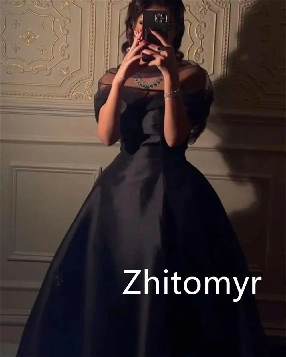 Customized Exquisite Sexy V-neck Ball gown Cocktail Dresses Tulle Skirts Sweep/Brush Satin Evening  vestidos prom 2023 שמלות נשף