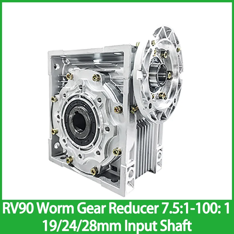 worm gear reducer nmrv090 19 mm 24 mm 28 mm furo de entrada 751100 gear ratio furo de saida 35 mm gearbox para 055kw4kw motor rv90 01