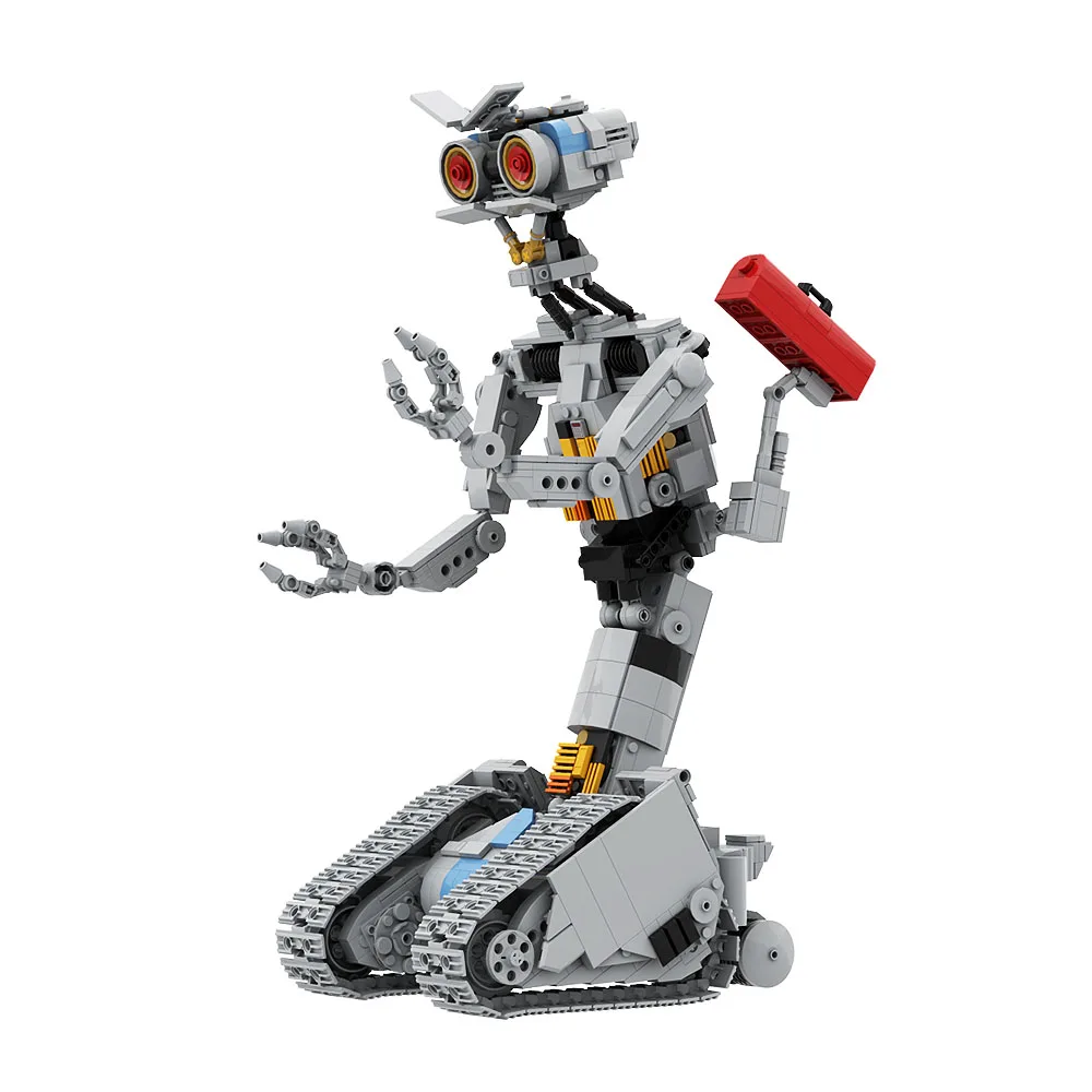 

Gobricks MOC Johnnyed 5 Robots Model Brick Shorted-Circuits Military Emotional Robot Building Block Kit Toys For Adult Gifts