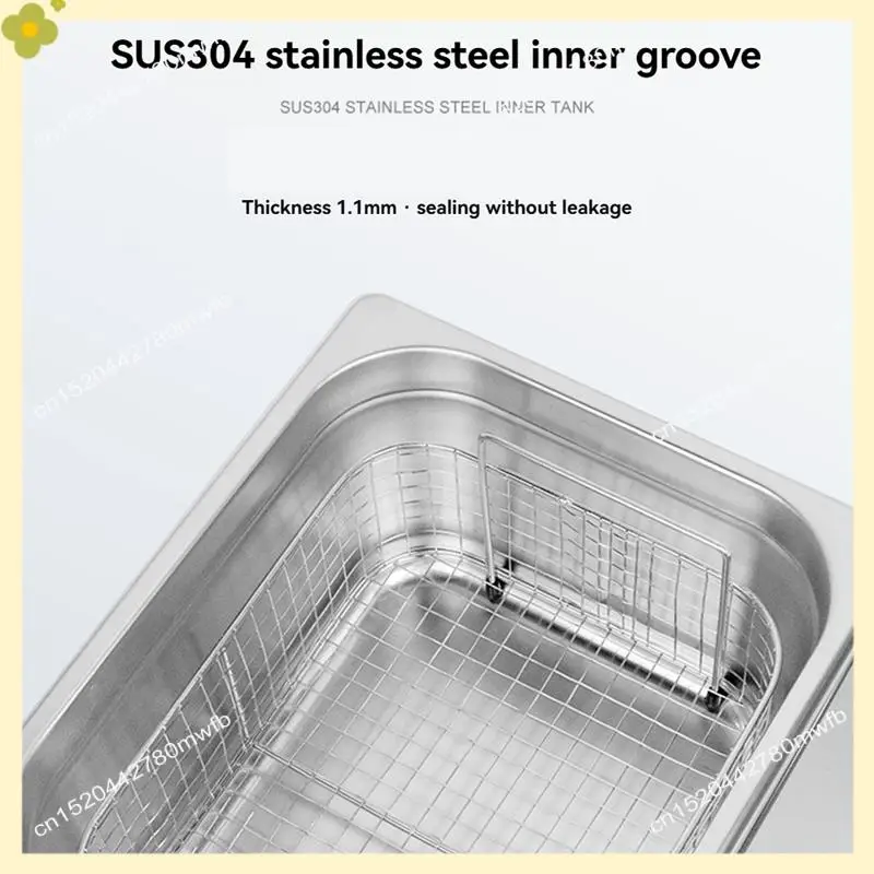 

LDHL 2L Knob Ultrasonic Cleaner 304 Stainless Steel Ultrasonic Cleaning Machine With Heater & Timer EU Plug