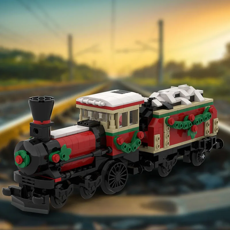 

MOC479pcs Toy Train Model Steam Train for Boys Gift Small Particle Assembly Educational Toy Building Blocks