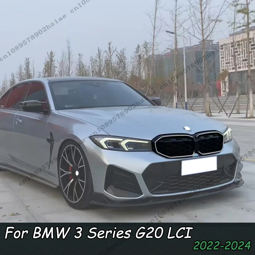 

Gloss Black Single line With LED Light For BMW 3 Series G20 G21 2022-2024 Upgrade New Racing Grills Accessories