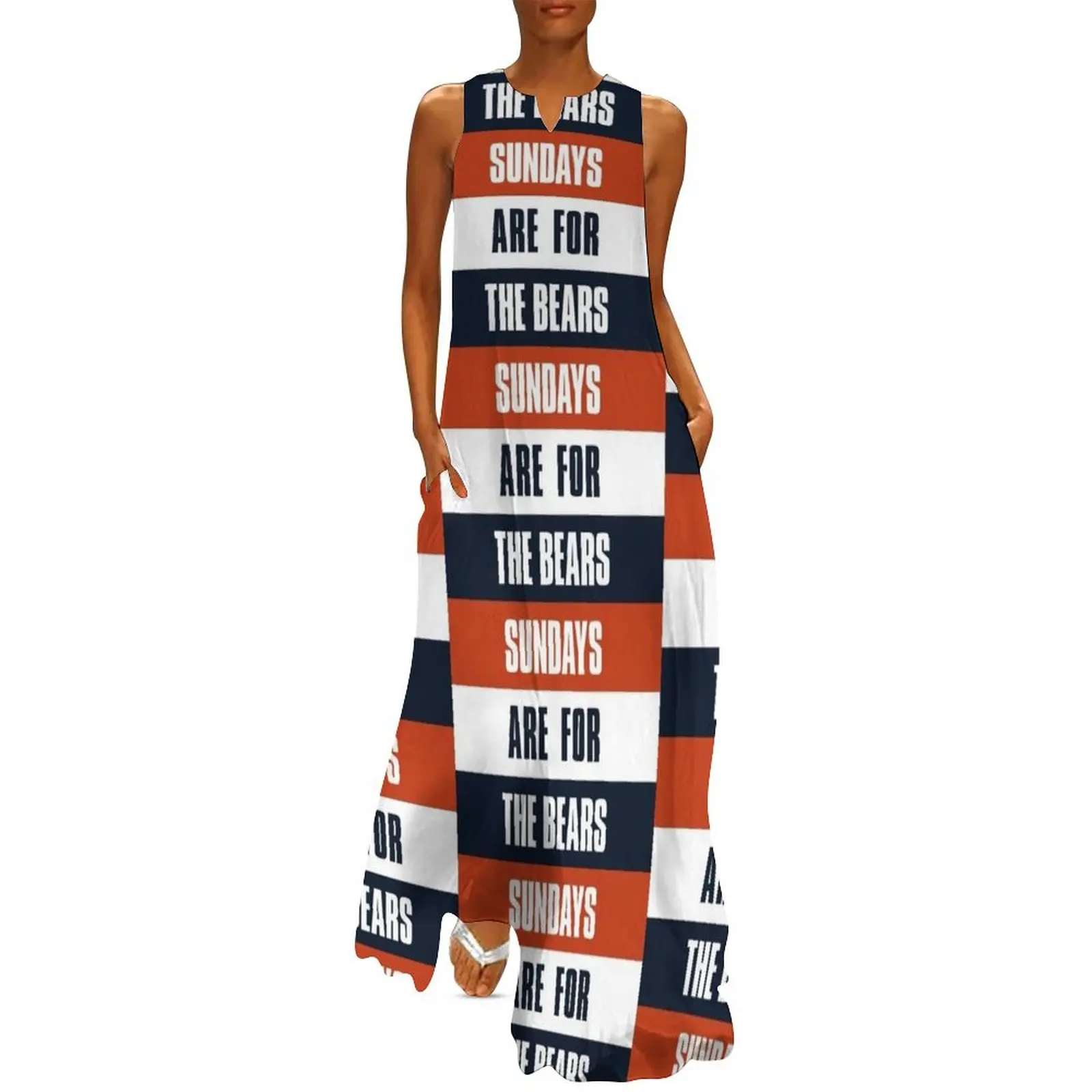 Sundays are for The Bears, Chicago Football Fans Long Dress women long dresses womens dress prom dresses 2025 Clothing