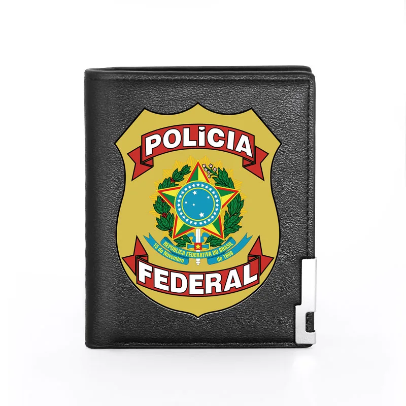 República Federativa do Brasil Theme Symbol Printing Leather Wallet Men Women Billfold Slim Credit Card Holders Short Purses