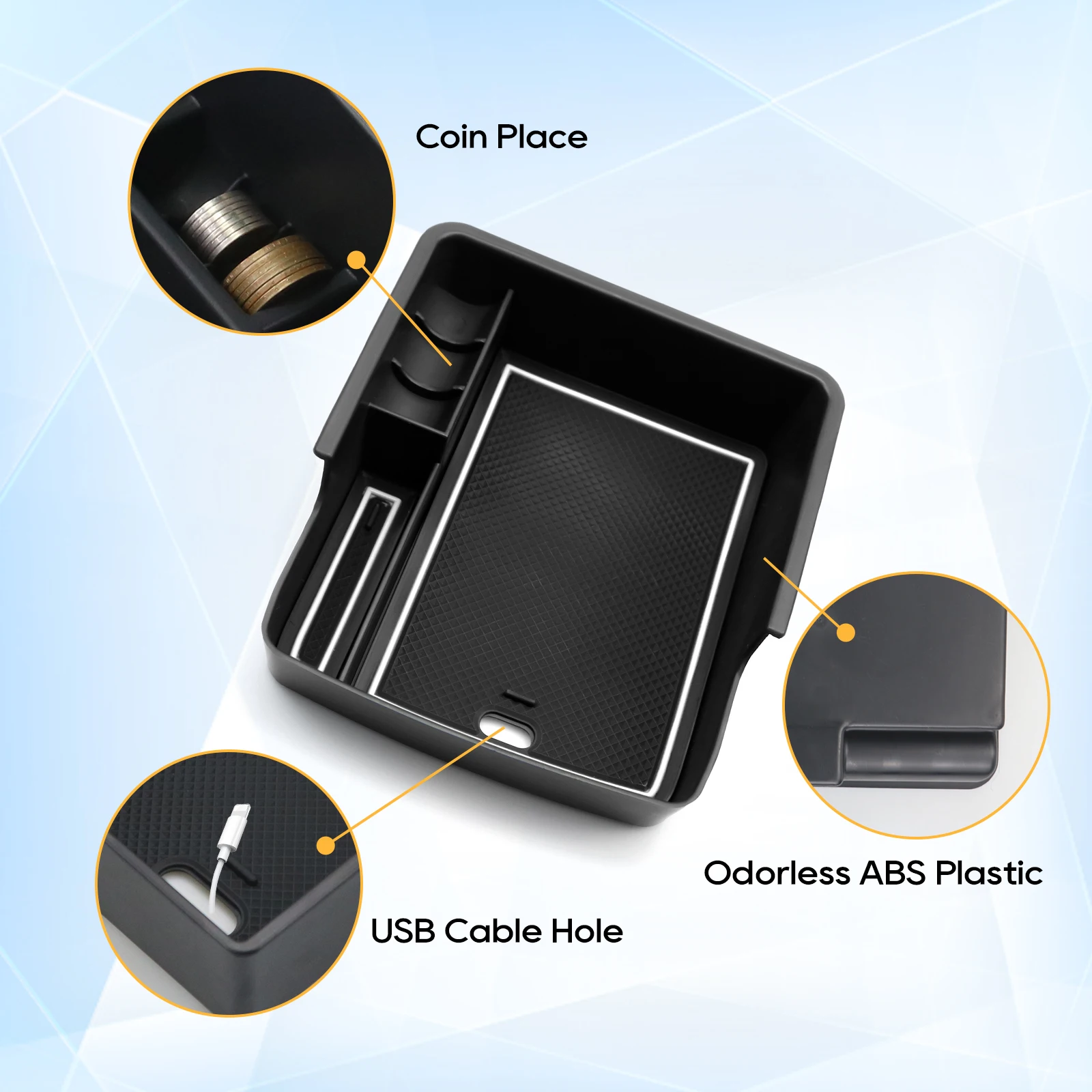 LFOTPP Car Armrest Storage Box for XCeed GT Line 2020-2023 Central Control Container Storage Box Auto Interior XCeed Accessories