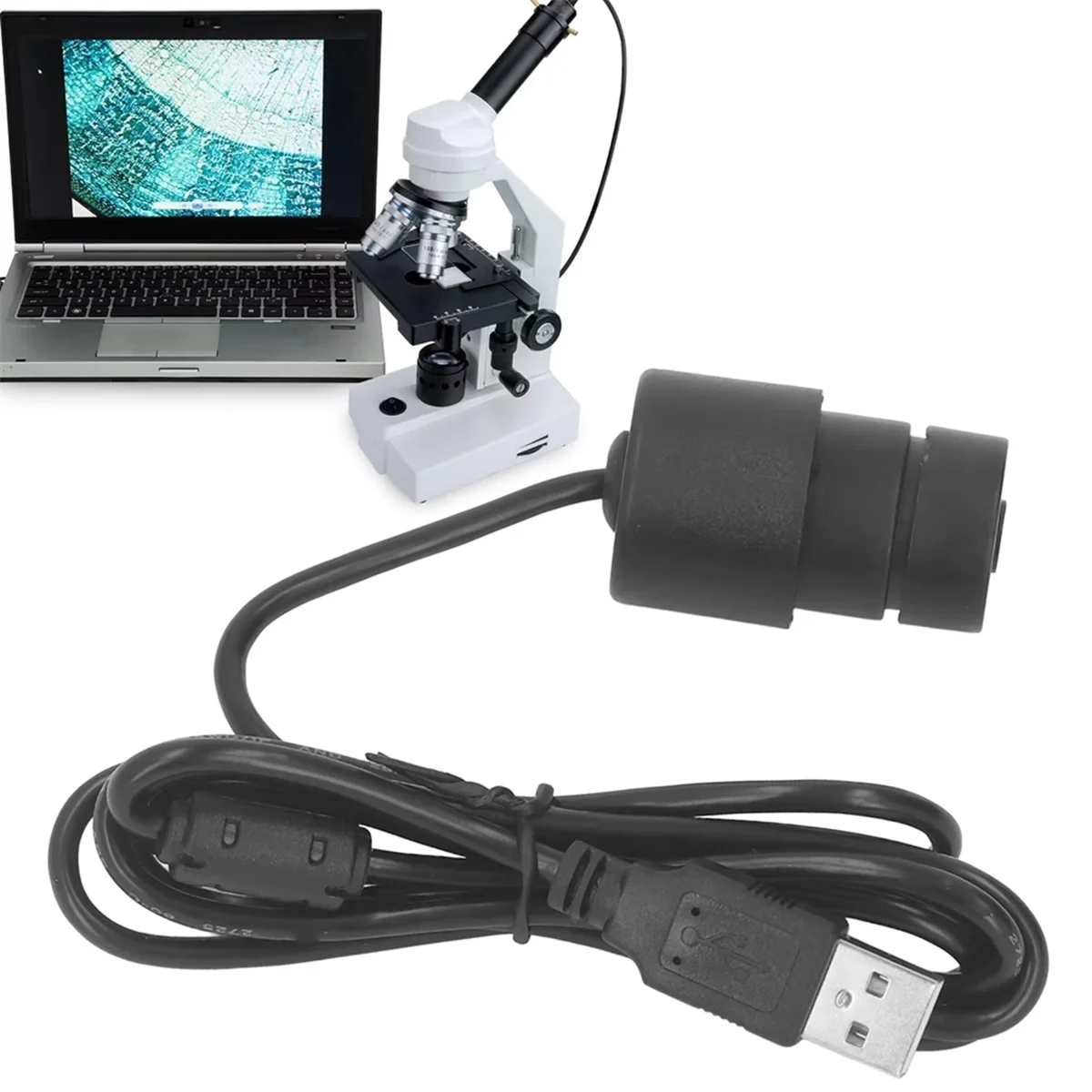 A04I Universal Electronic Eyepiece for Microscope 2MP Digital USB Microscope Camera Imager for Science Education Classroom