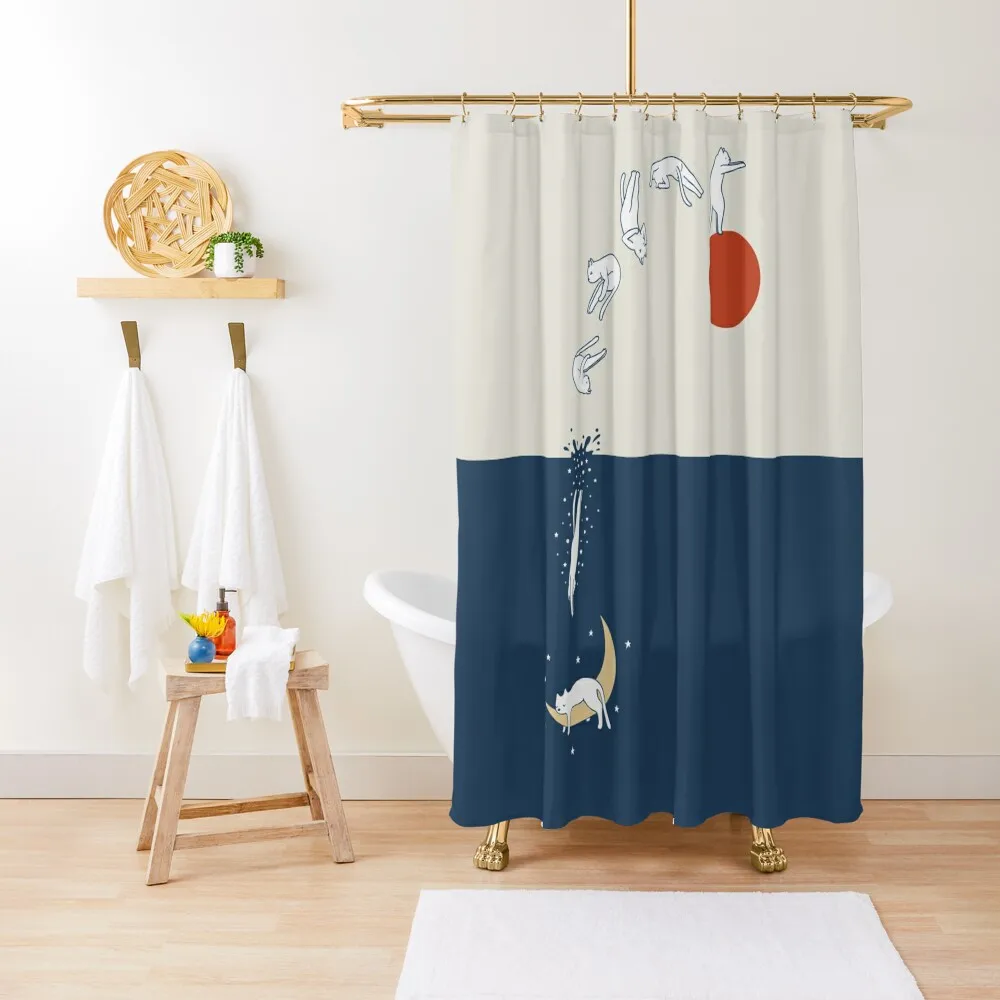 

Cat Landscape 37: Dive into the night Shower Curtain Anti-Mold Waterproof Shower In The Bathroom For Bathrooms Curtain