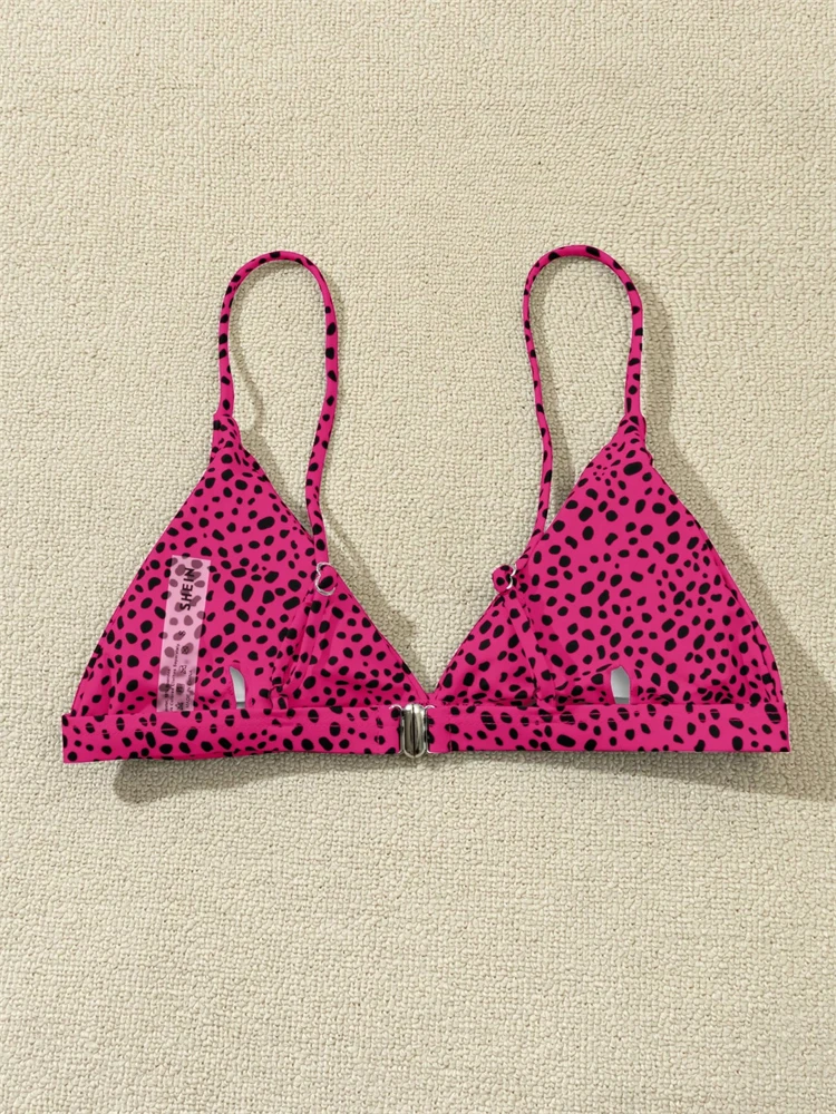 Bikini Top Damski Strój Kąpielowy 2024 New Dot Sling V Neck Bikini Sexy Stroje Kąpielowe Gorset Letni Bez Pleców Strój Kąpielowy Kobieta