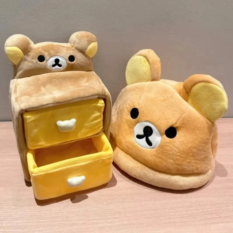 

Kawaii Cartoon Relaxed Bear Wardrobe Drawer Compartment Box Rilakkuma Fun Stationery Ornaments Desktop Storage Girlfriend Gift