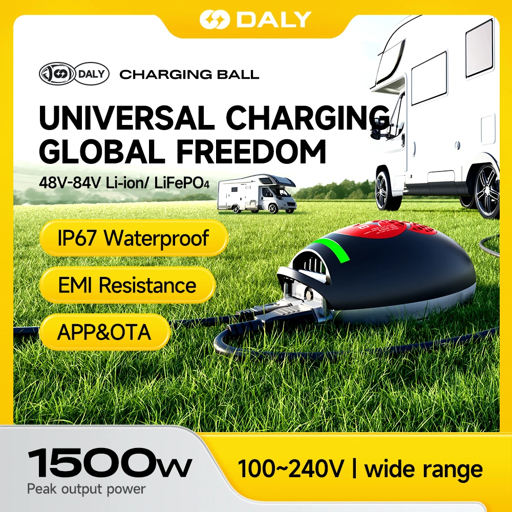 

DALY 1500W LifePO4 Li-ion Battery Lithium Battery Charger 24V 36V 48V 60V 72V 84V Suitable for Golf Carts Klifts AGV