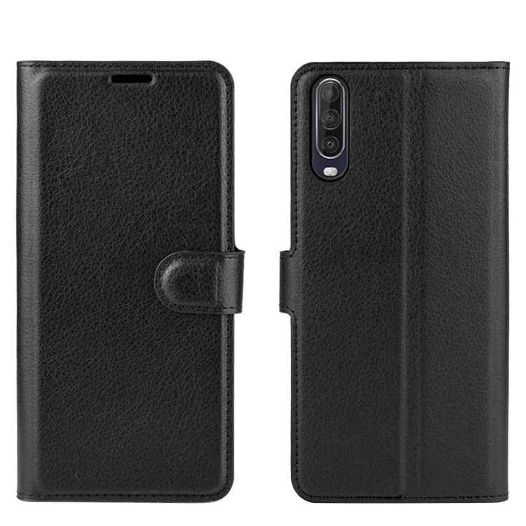 

Litchi Surface Shell Leather Case for Wiko View 4 / View 4 Lite - Black