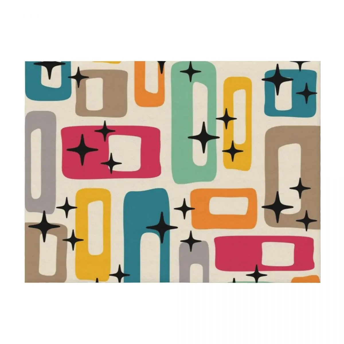 

Retro Mid Century Modern Abstract Pattern 154 Throw Blanket Hairys Decoratives Travel Bed linens Blankets