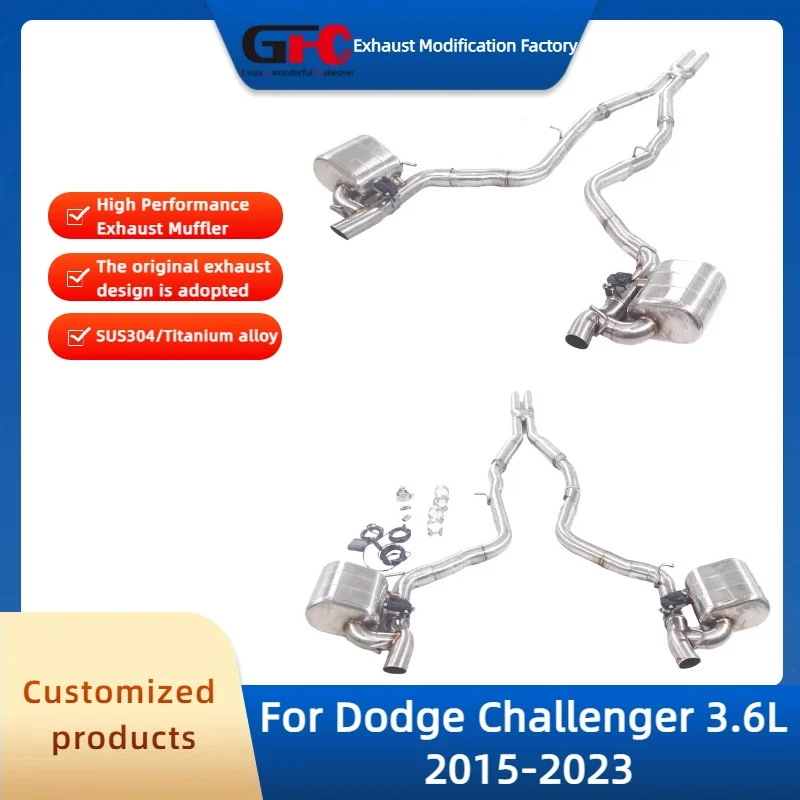 

GFC Catback Valvetronic Exhaust pipe for Dodge Challenger 3.6L 2015-2023 High-Performance 304 Stainless Steel Exhaust Muffler