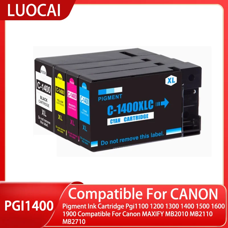 Pigment Ink Cartridge Pgi1100 1200 1300 1400 1500 1600 1900 Compatible For Canon MAXIFY MB2010 MB2110 MB2710