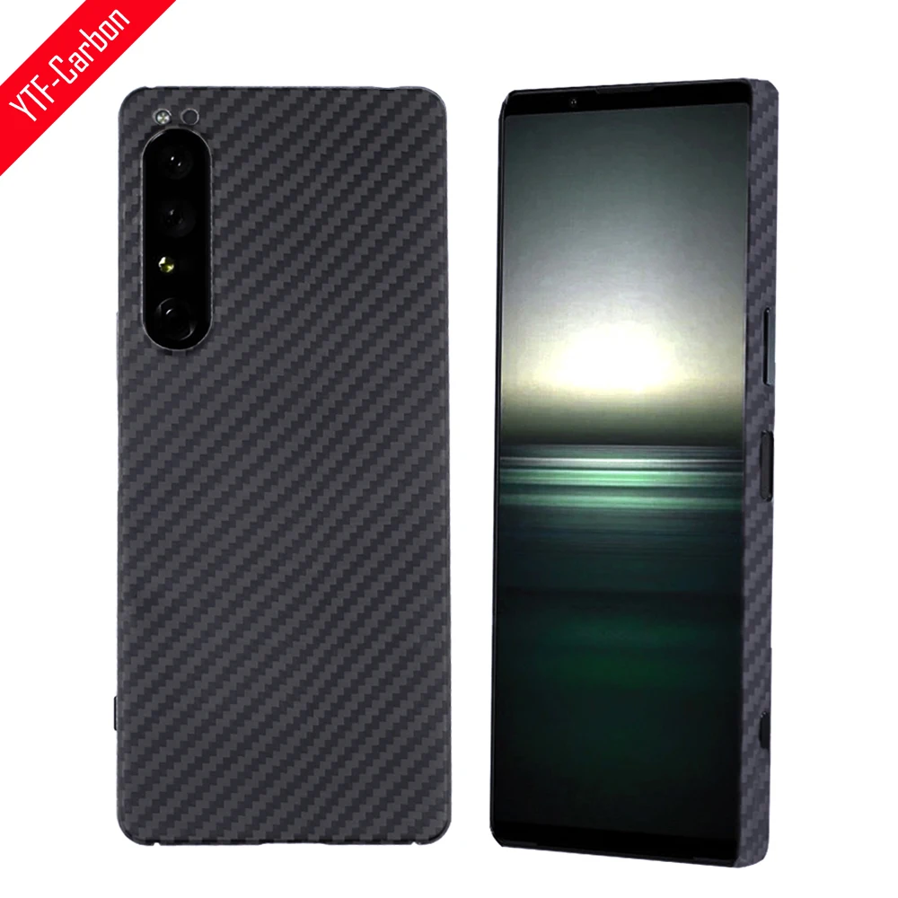 YTF-Carbon Carbon fiber phone case For Sony Xperia 1 IV Aramid fiber Anti-fall busines cover Xperia 1 iv