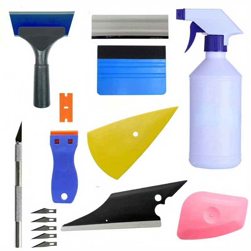 Auto Vinyl Wrap Tool Kit Fenster Tönung Werkzeuge Filz Rakel Auto Vinyl Schaber Glas Schutz Film Verpackung Installation Set – Detail 1