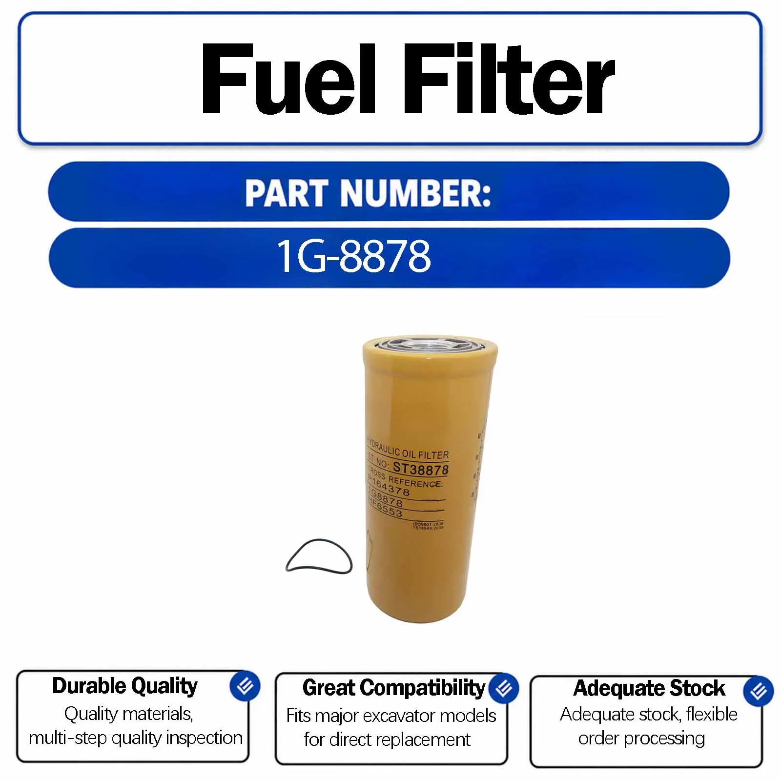 Hydraulic Oil Filter JM-2047 1G8878 For Bobcat 641 642 643 645 741 742 743 843 943 953 963 1213 S220 S250 S300 S330 Skid Steer