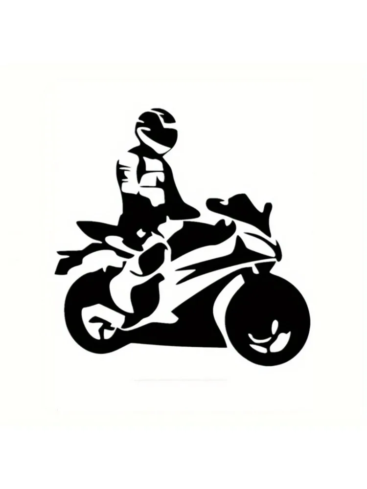 AliExpress NONE 1PC Motorcycle Rider Silhouette Sticker, Waterproof Vinyl Decal for Bike Car Helmet Decoration