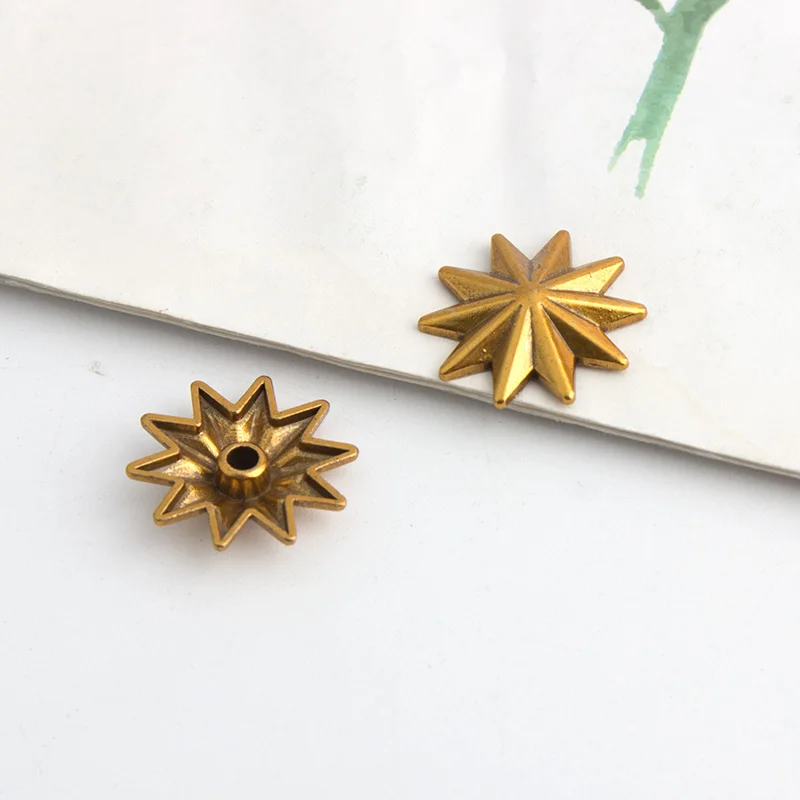 20/50/100PCS Old silver Flower/Round Conchos Screw Back Rivets For Bags Belt DIY Doll Clothes Sewing Riveting Button Accessories