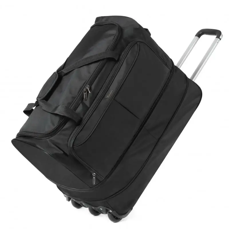 Large capacity Foldable Trolley Bags With Wheels Wheeled bag Oxford Travel Suitcase Rolling Luggage Bags Travel Luggage