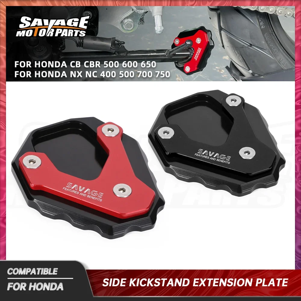 Side Kickstand Extension Plate For Honda CB CBR NX NC 750 700 650 500 400 300 250 125 Motorcycle Stand Enlarger Support Foot Pad