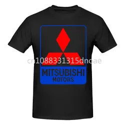 MITSUBISHI T-shirt Men Print Round Neck T-shirt Summer Fashion Short Sleeve Cotton T Shirt