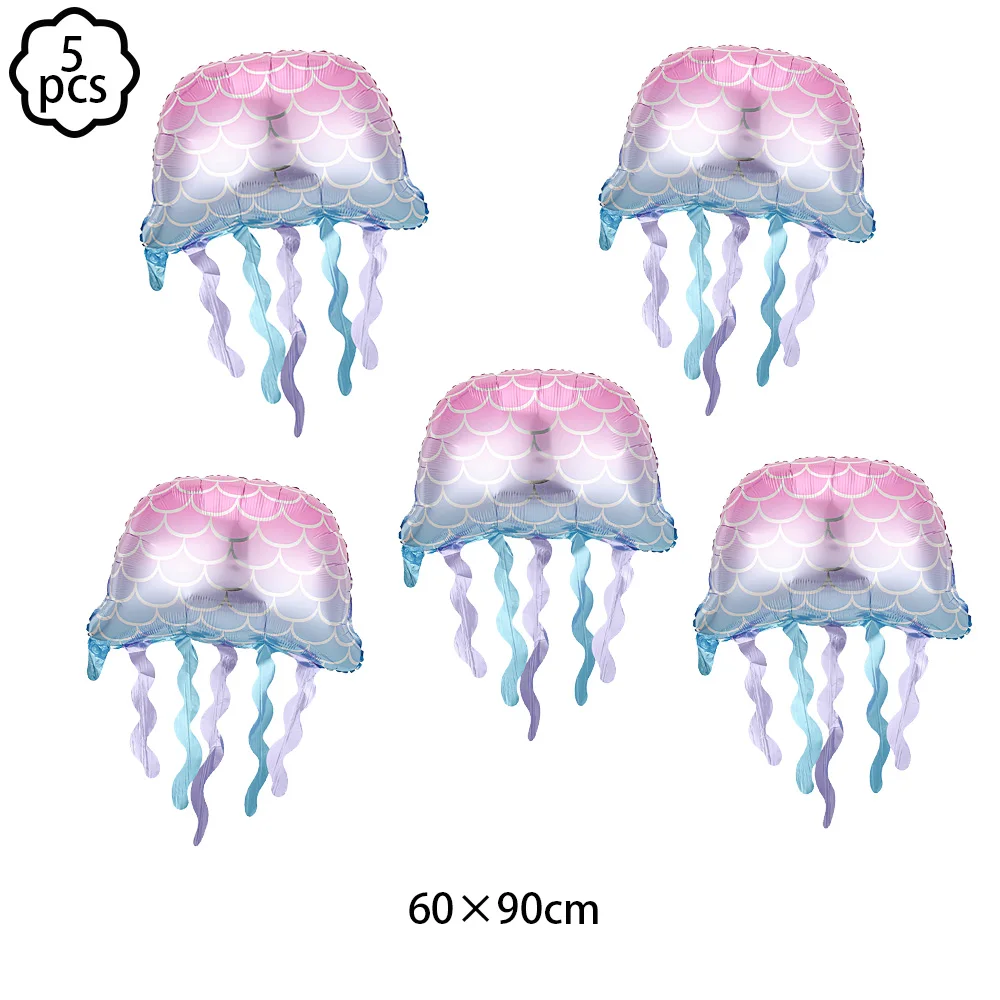 Under the Sea Theme Birthday Party Decor Jellyfish Balloon Ocean Sea Balloon Baby Shower Ocean Sea Theme Party Decor Supplies view 4