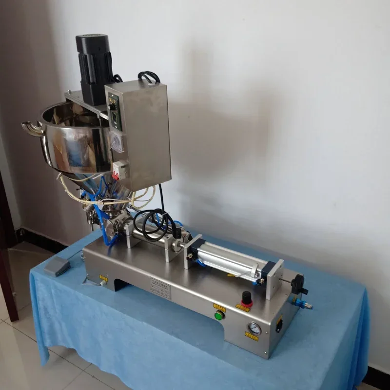 

Single Head Paste Filling Machine Gel Pneumatic Piston Heating Stirring Type Filling Machine