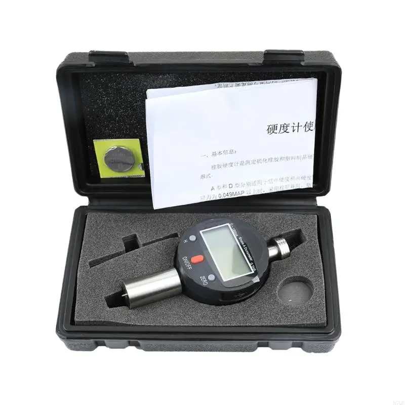 

57QF Portable Shore A/D Hardness Digital Hardness Meter Durometer Hardness Tester with Large LCD Display for Rubber,Tire