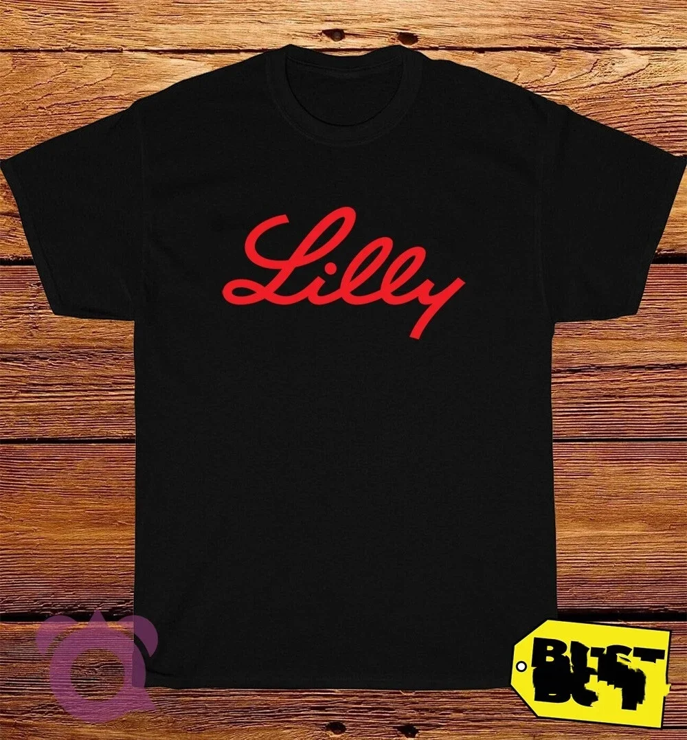 

2025 New Eli Lilly Medicine Logo Printed Unisex Street Fashion Trend Short Sleeved Pure Cotton Round Neck