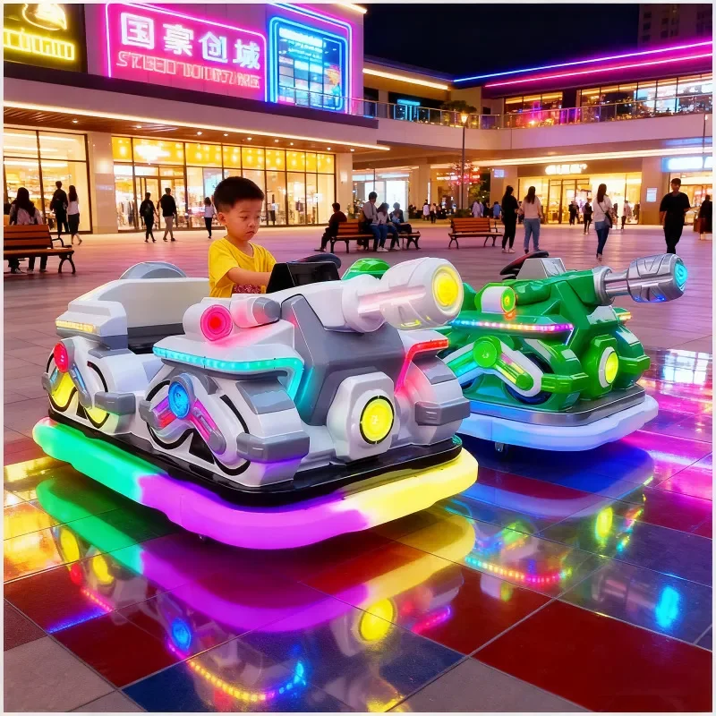 Outdoor Electric Luminous Bumper Car Double Parent Child Ride On Playground Equipment for Temple Fair Stall Amusement Park