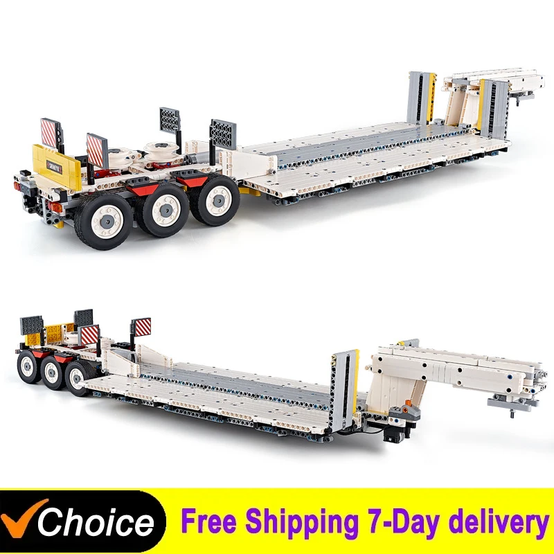 

1509pcs City Engineering Electric Step Deck Trailer Pallet Building Blocks Bricks Technical Transport Pallet Toys Kids Gifts Boy