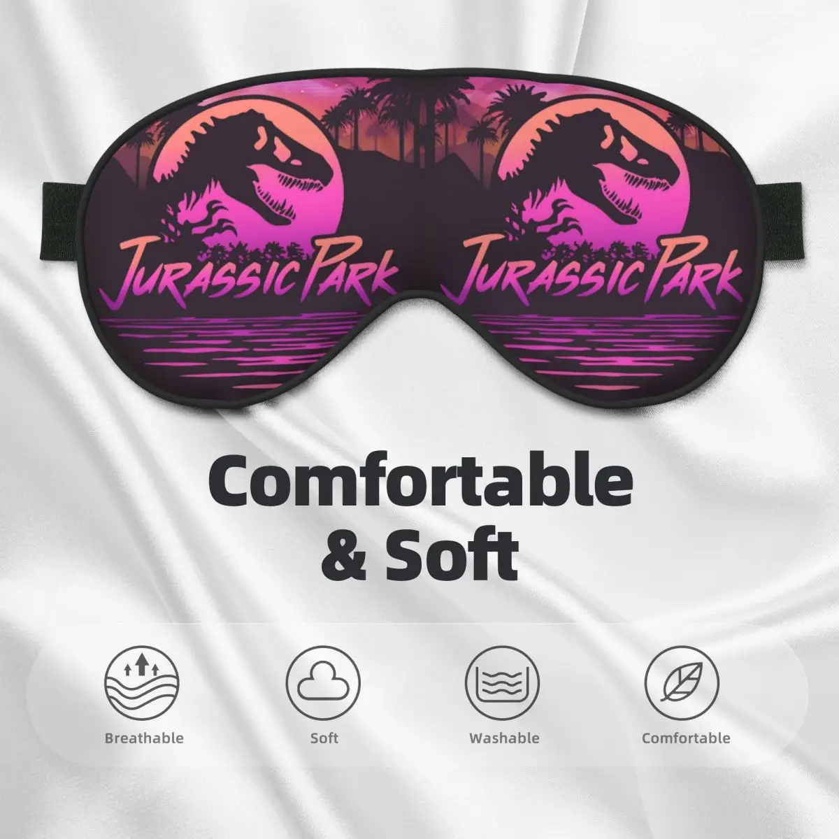 J-Jurassics الإبداعية لصقات عين الخيال العلمي الخيال ديناصور فيلم الغمامة الرجال السفر النوم أقنعة العين الغداء كسر غطاء العين #4