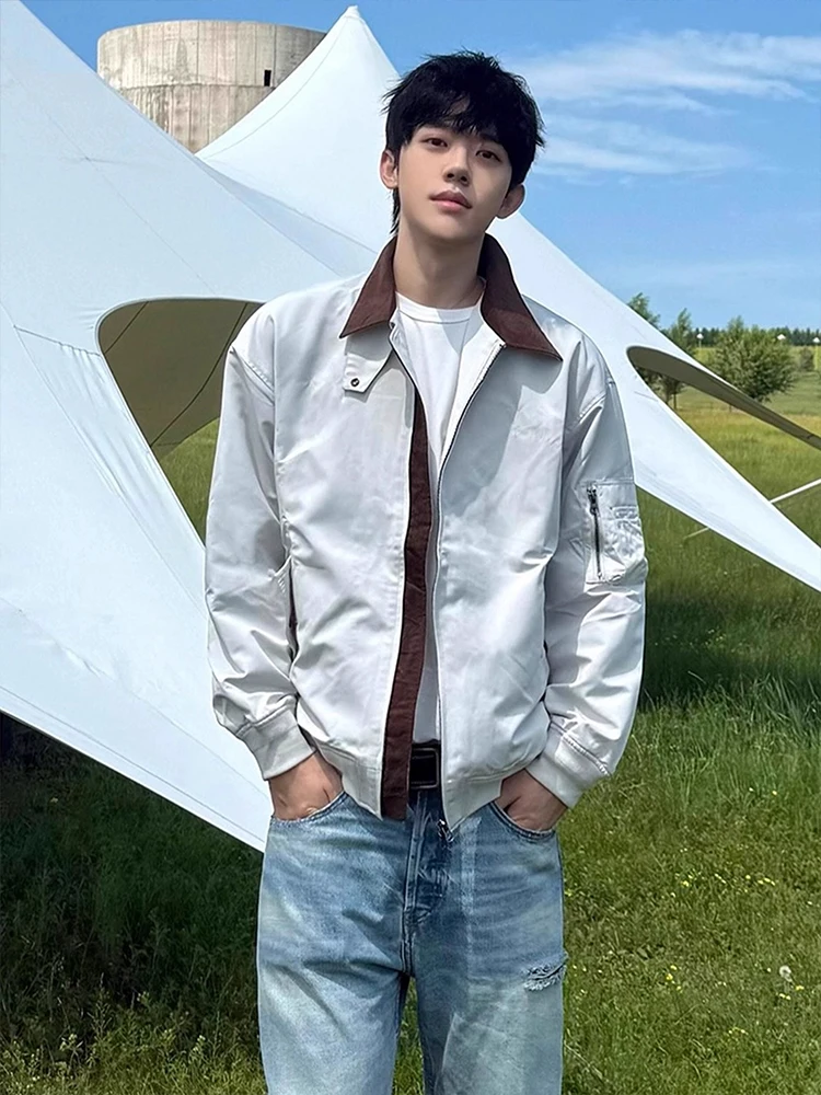 

Мужская куртка в американском ретро-стиле Detroit Workwear, бейсбольная куртка Cleanfit из полиэфирного волокна, модная, осенняя коллекция