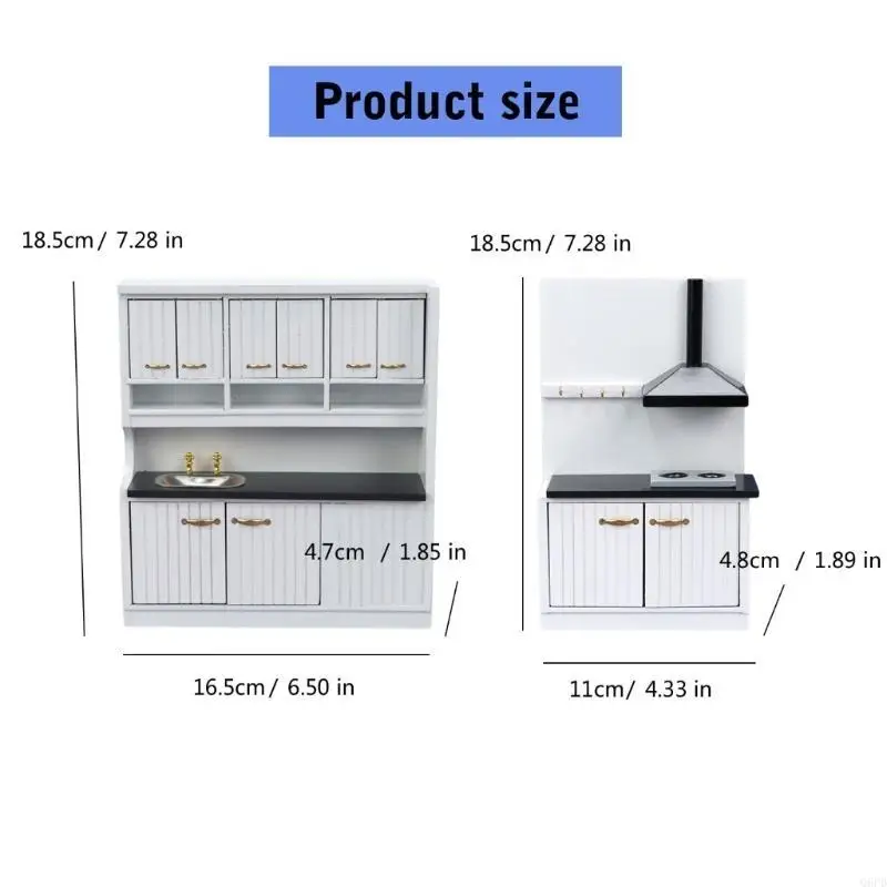 Mobília cozinha realista fofa conjunto móveis para decoração casa boneca