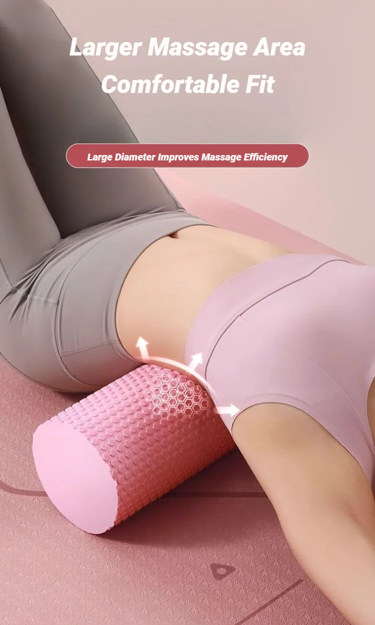 Yoga-Roller, runder Zylinder aus EVA-Schaumstoff, für Pilates-Übungen, verbessertes Training zu Hause, Massage, Muskeltraining, Fitnessstudio, Sport. – Detail 7