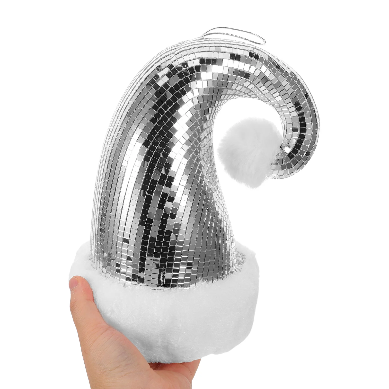 

Christmas Hat Decoration, Mirrored Disco Ball Ornament, Sparkly Holiday Home Decor, Hanging Decoration,