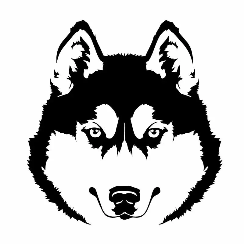 

OFK Car Sticker Personality Husky Dog Head Pet Pvc Sticker Car Motorcycle Bumper Rear Window Body Decoration Decals Waterproof.