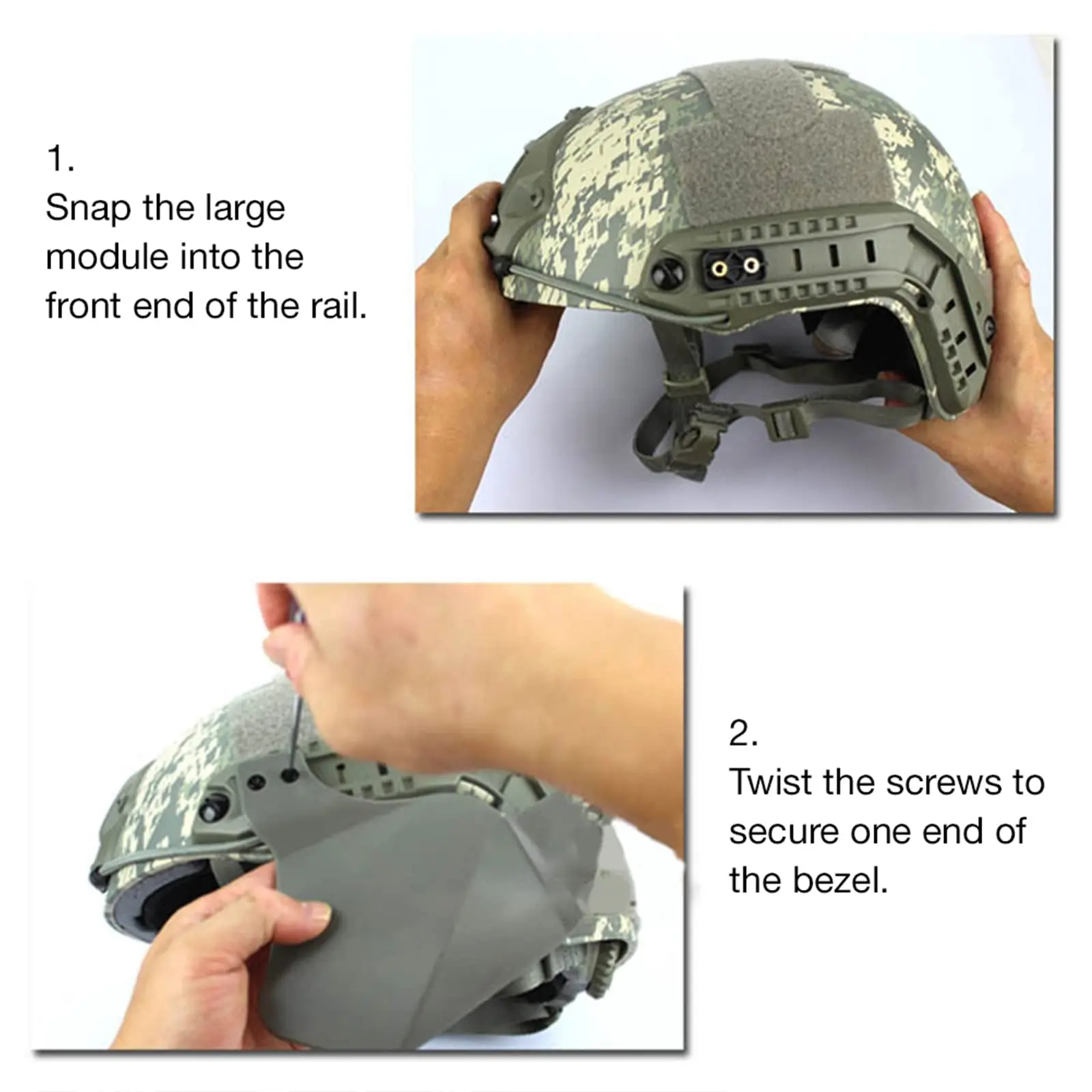 Tactical Fast Helmet Side Ear Protection Earmuffs, Rail Mount Airsoft Paintball Ear Protectors, Up-Armor Side Cover Rail Kit view 4