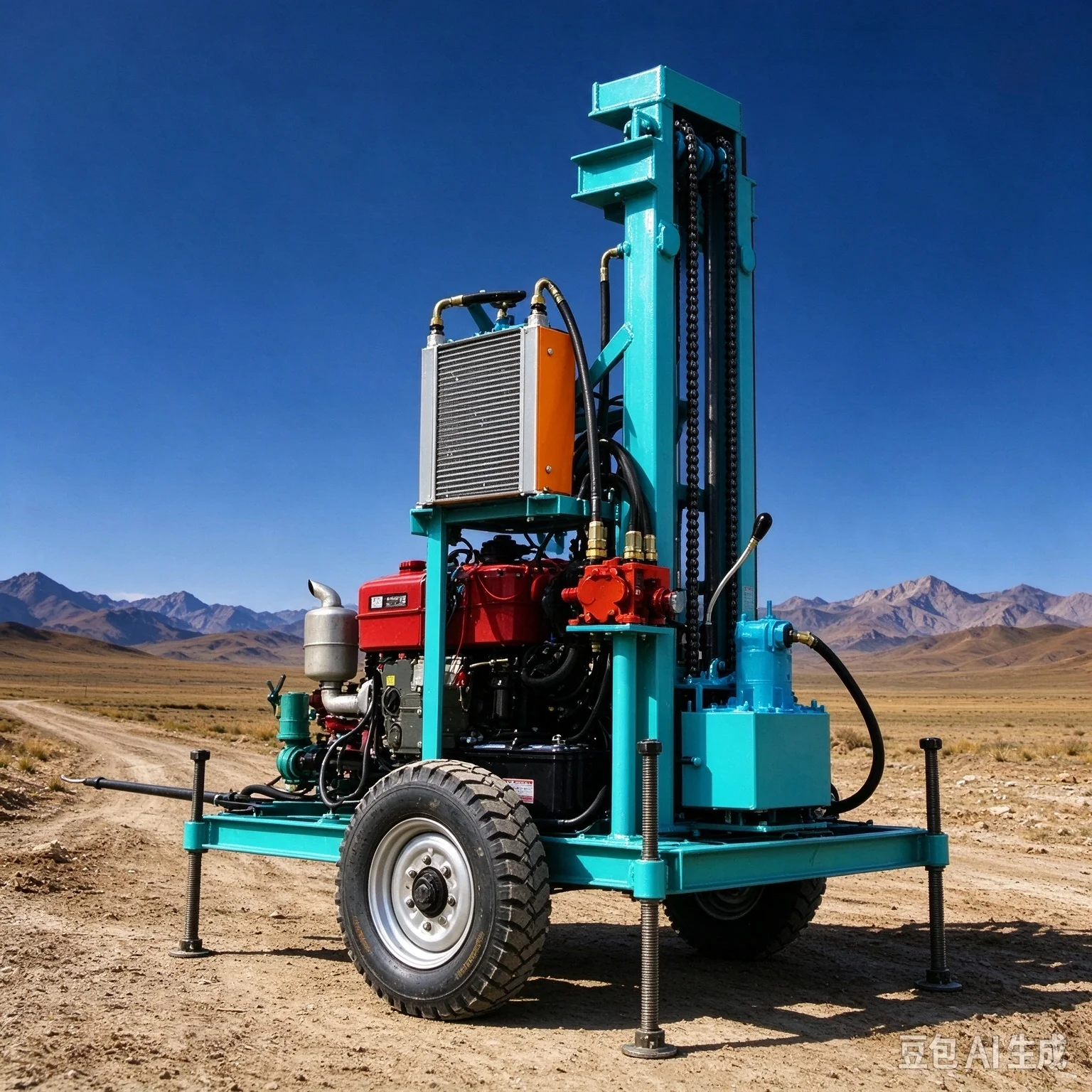 Small Water Well Drilling Rig Portable Multi-purpose Hydraulic Diesel 100m Depth Borehole Water Core Drilling Machine Tools