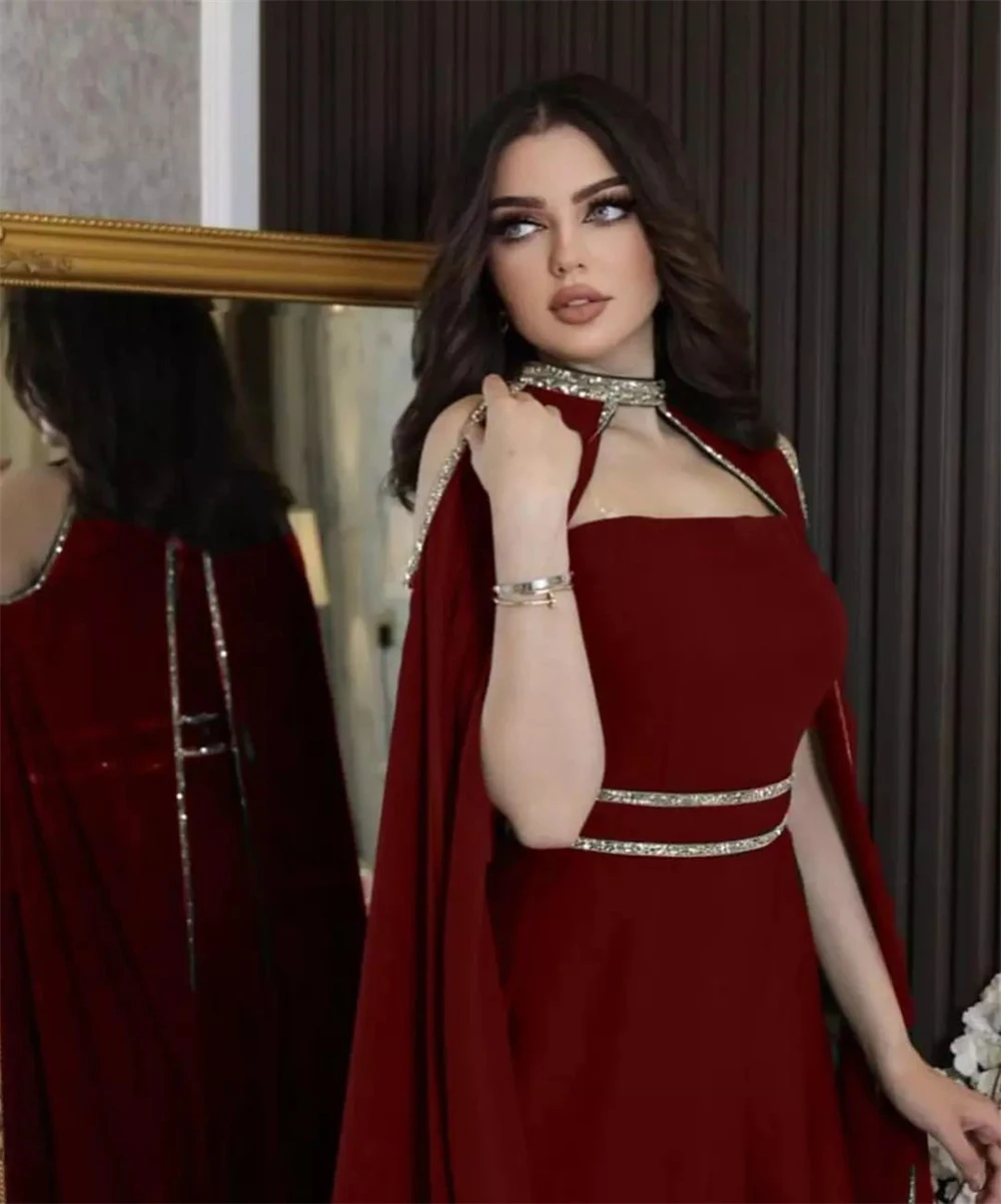 Customized  High Quality Halter A-line Cocktail  Sequin Draped Chiffon Occasion Evening Gown  платье вечернее فساتين الحفلات