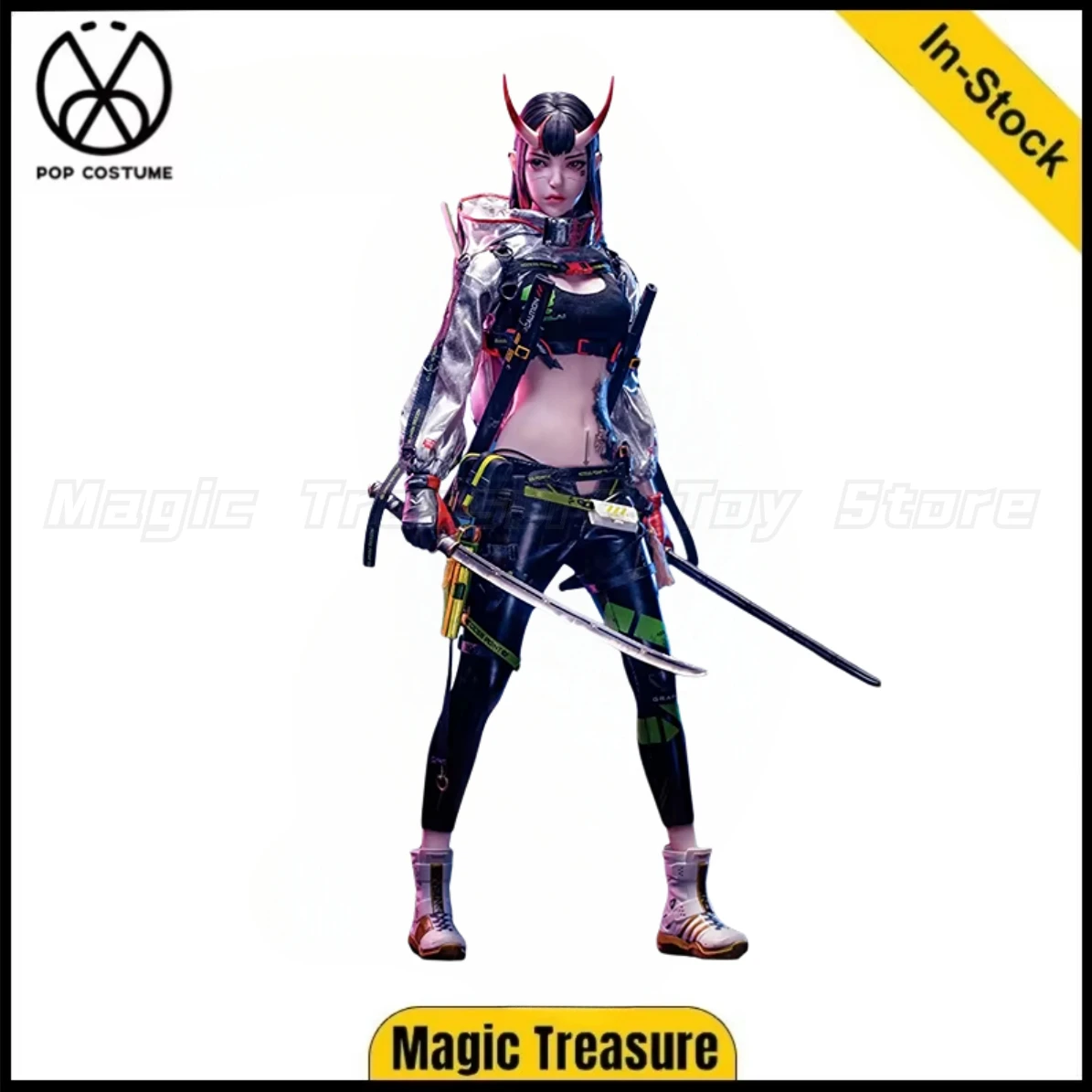 

【In stock】 Original POPCOSTUME GS-001 The First Cyber Missile GHOST ATTENDANT Xuan Blade 1/6 Action Figure Model