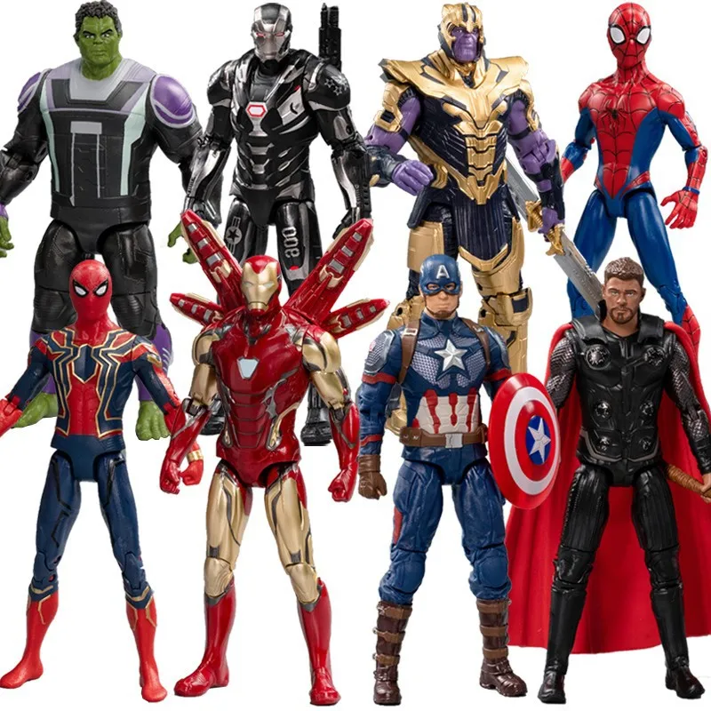 18CM Marvel Avengers Venom Spiderman Captain America Wolverine Hulk Iron Man Groot Thanos Collection Action Figure Hot Toys Kids