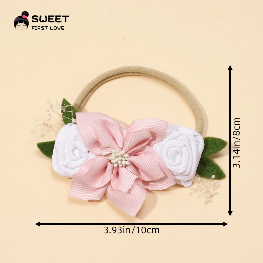 Floral Flowers Hair Band for Baby Girl Elastic Super Soft Nylon Stretchy Skinny Headbands Children\'s Accessories Baby Items